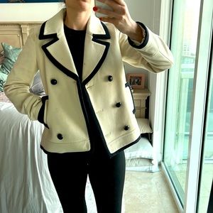 J. Crew size 4 double breasted peacoat Italian Wool by Nello Gori